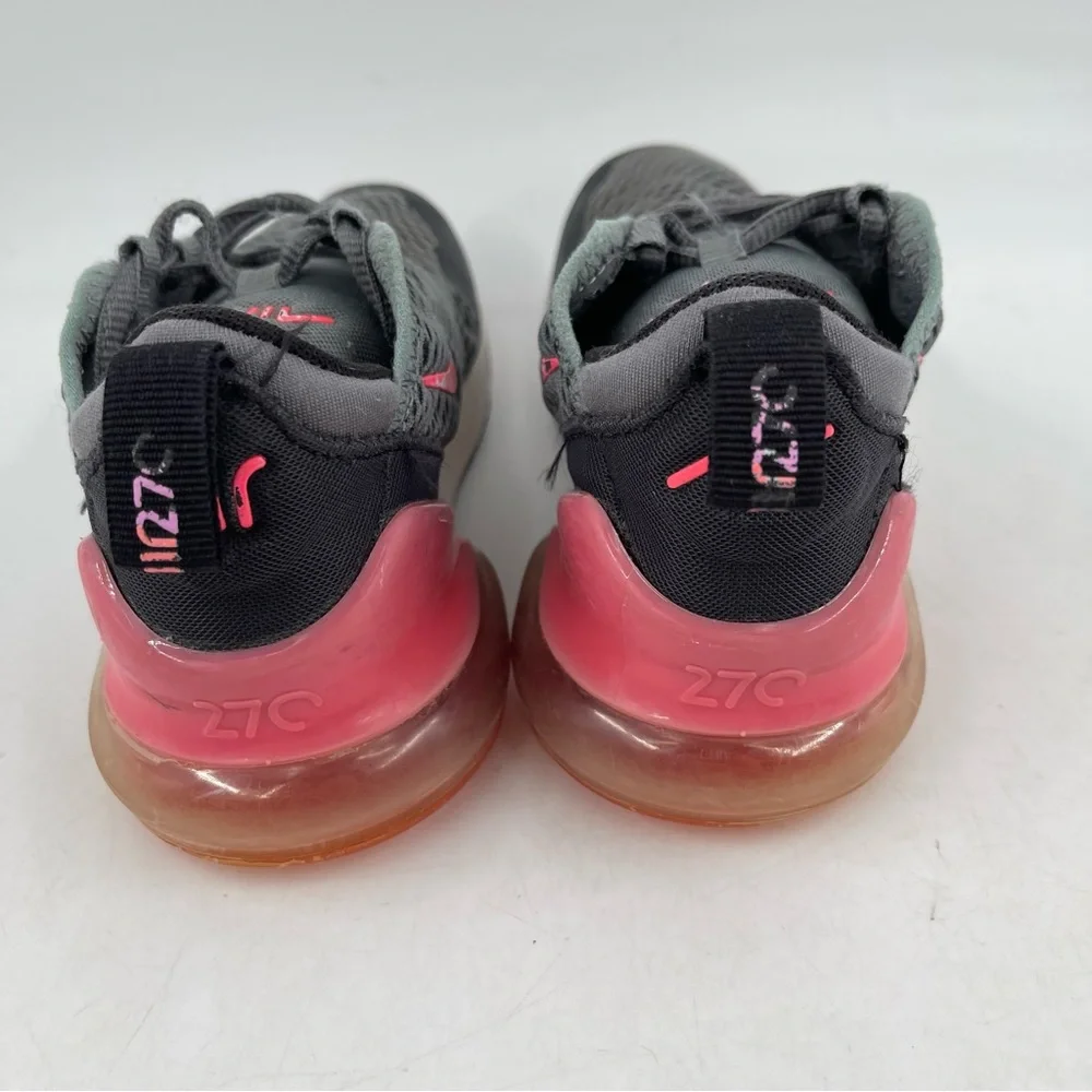 Nike Girl’s Size 11.5C Nike Air Max 270 Smoke Grey Hyper Pink Sneakers Shoes